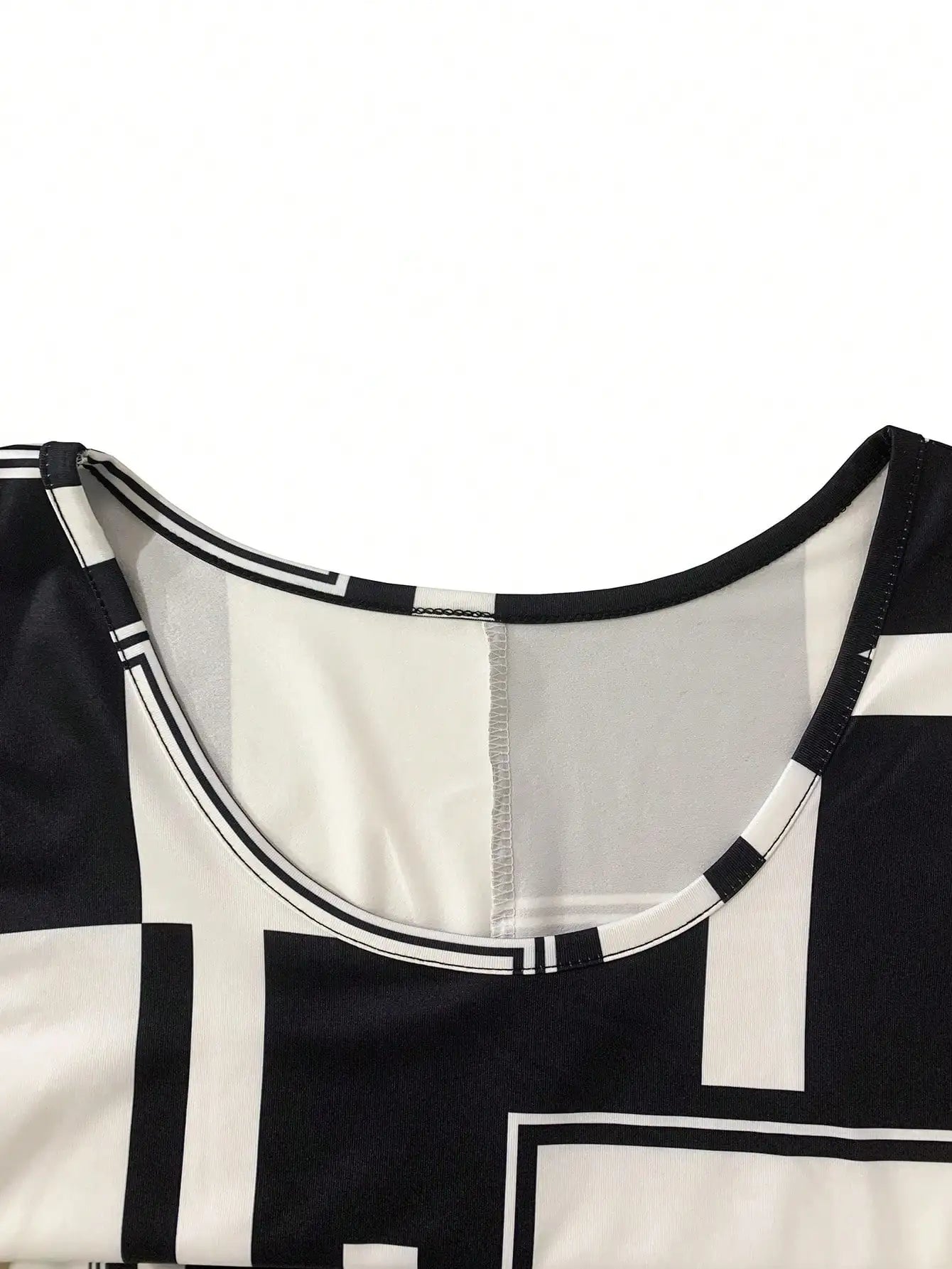 Geometric Pattern Sleeveless Dress For Women‘s Summer Clothe