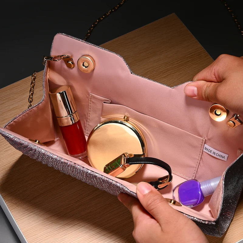 Light Luxury Pattern Chain shoulder Bag Simple And Versatile Handheld Underarm hand Bag women wedding party Evening gift Bag