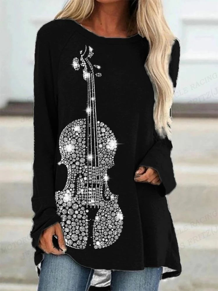 Music T shirt Long Sleeve Tops
