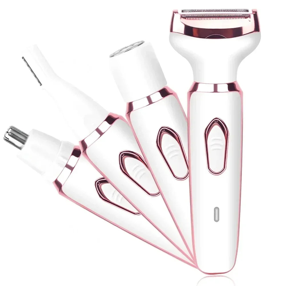 Electric Shaver for Intimate Care of Women's 4in1 Armpit Hair Private Area Pubic Hair Trimmer