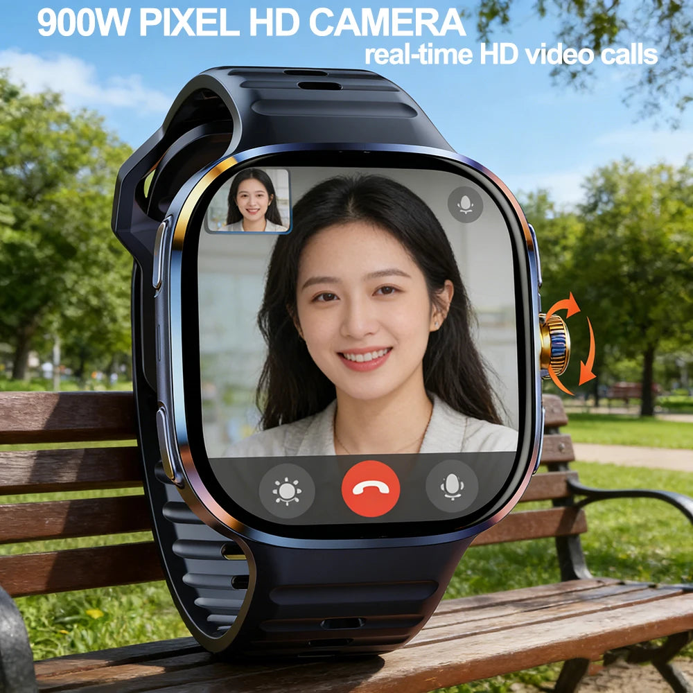 5G/4G Full Network Smart Watch 2.40 inch Big Screen HD Video Call 8GB+128GB RAM 2100mAh Google Play WIFI GPS Sim Card