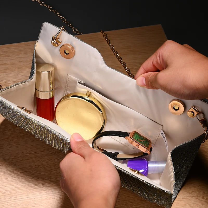 Light Luxury Pattern Chain shoulder Bag Simple And Versatile Handheld Underarm hand Bag women wedding party Evening gift Bag