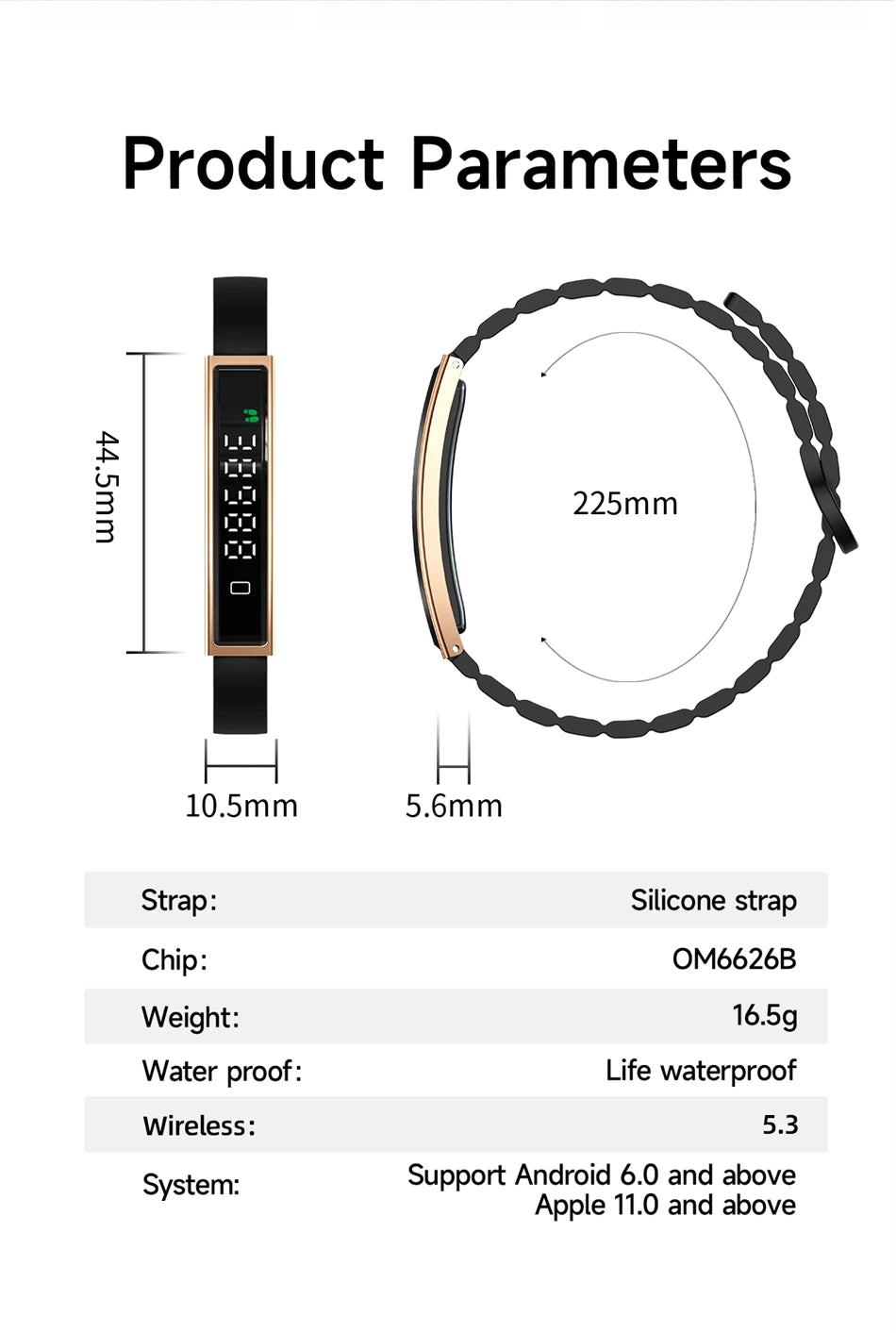 Health Smart Band Fitness Tracker Smartwatch with Heart Rate Blood Oxygen Sleep Monitor Waterproof Pedometer Watch for Unisex