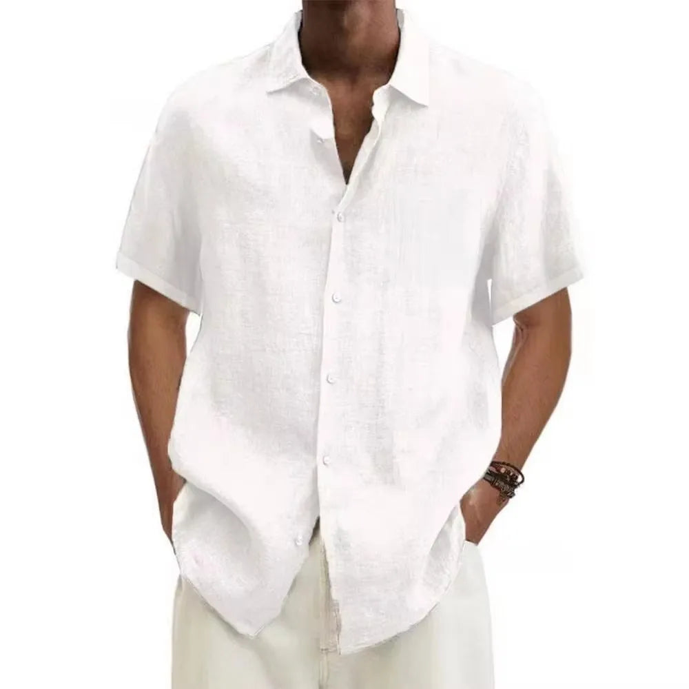 men Cotton Linen Hot Sale Sleeved T- Shirts