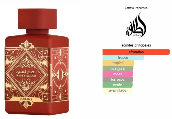 Lattafa perfume for women - badee al oud sublime lattafa 100 ml., Red. Original Dubai Perfume
