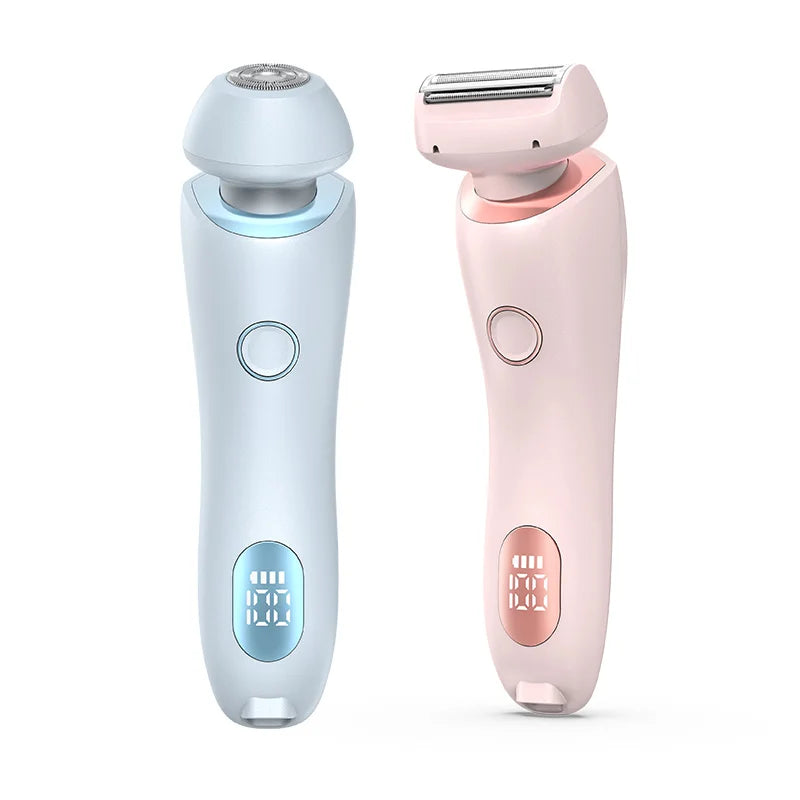 Portable Waterproof 2 In 1 Painless Shaving For Lady Private Part Hair Shaver Trimmer