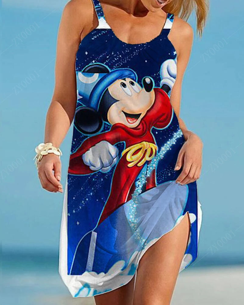 Plus Size Dressess Seaside Disney Elegant Women's Summer Dress
