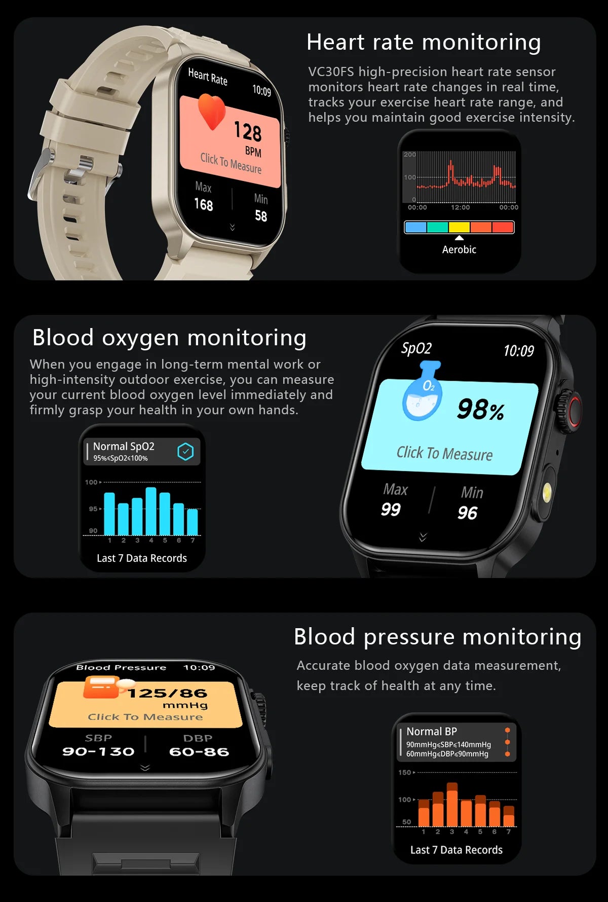 Unisex Smart Watch Flashlight 2.01" HD Large Screen AI Voice Bluetooth Call Sport And Health Monitor
