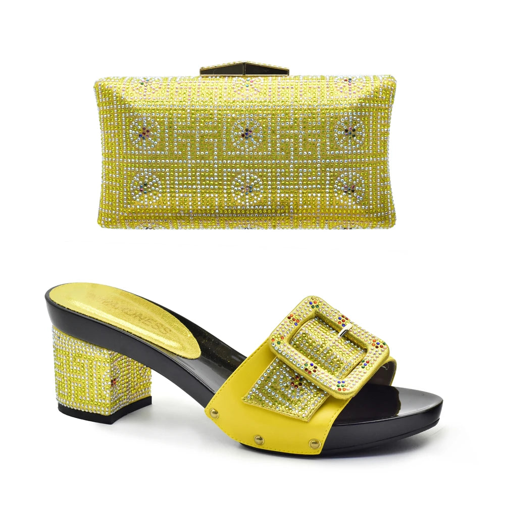 Wine Color Italian Shoes with Matching Bags