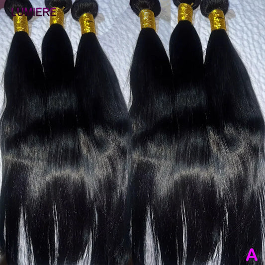 18A Double Drawn Bone Straight Human Hair Bundle 100% Virgin Human Hair Unprocessed Human Hair Extension