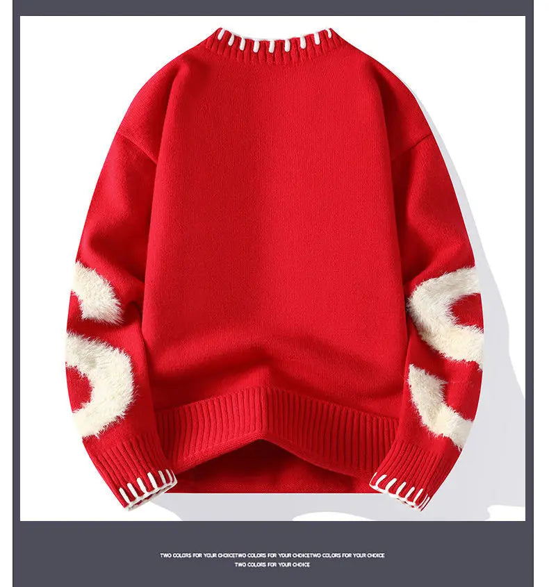 New Fashion Men Outwear O-neck Knitted Pullover Sweaters Man Loose Casual Sweaters Quality Male Pullovers