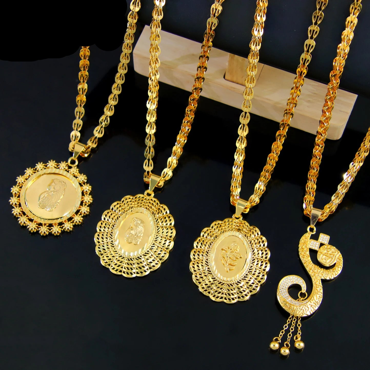 Necklace 21k Gold Plated Luxury Wedding Party set