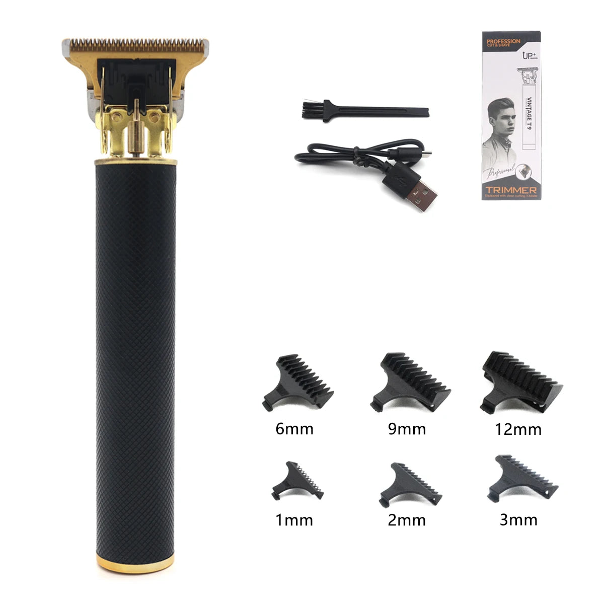 Hair Trimmer Machine Metal Body Stainless Steel Blade Hair Clipper Beard Trimmer for Men