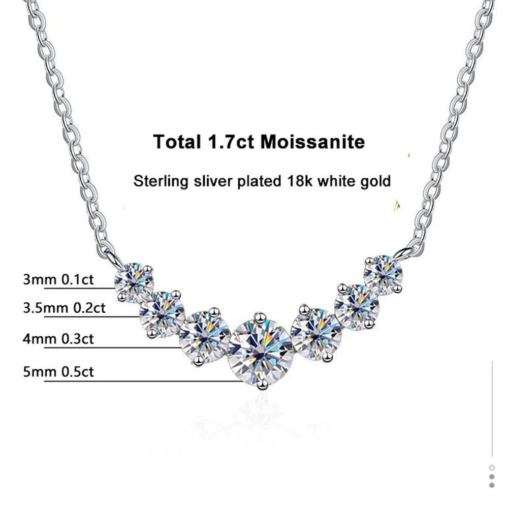 Sterling Sliver Plated 18k White Gold Necklace