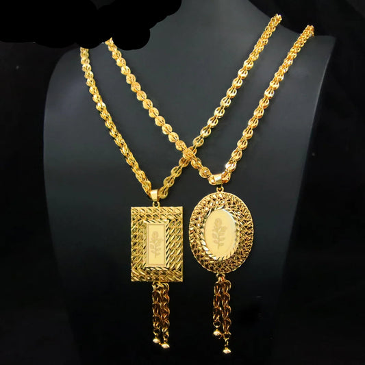 Necklace 21k Gold Plated Luxury Wedding Party set