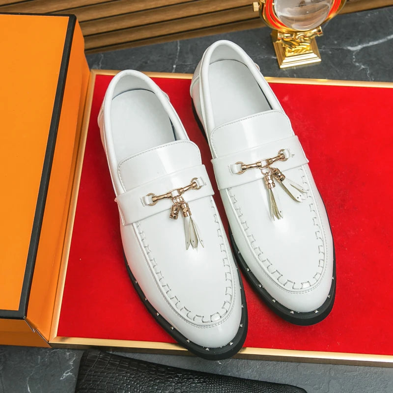 Loafers Tassel Fashion  Leather Casual Shoes for Men