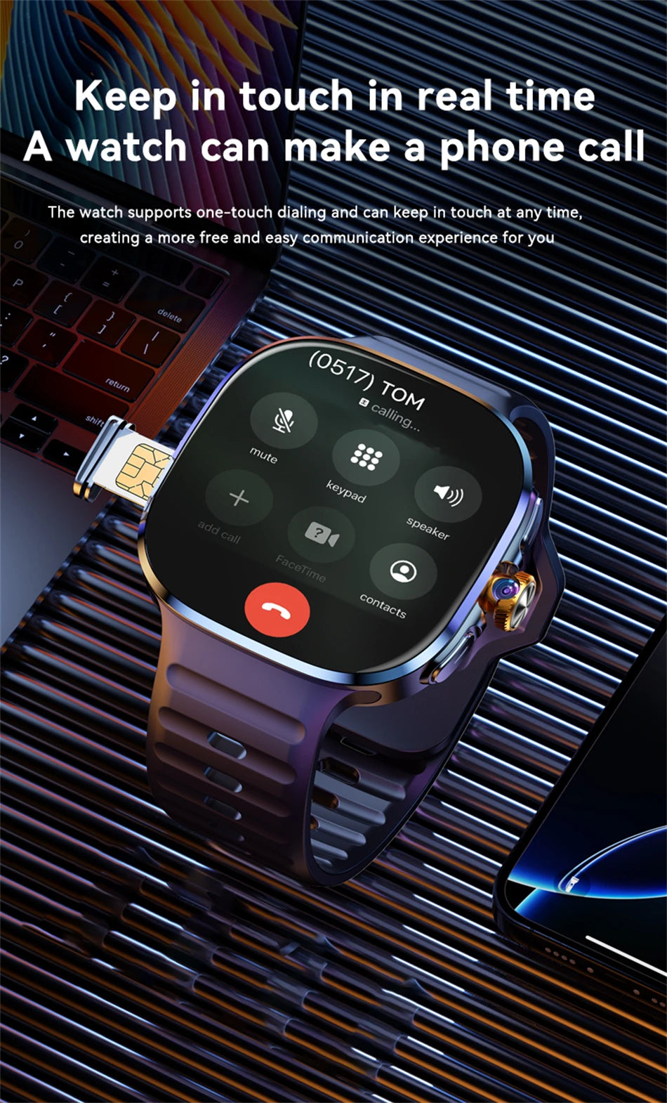 5G/4G Full Network Smart Watch 2.40 inch Big Screen HD Video Call 8GB+128GB RAM 2100mAh Google Play WIFI GPS Sim Card