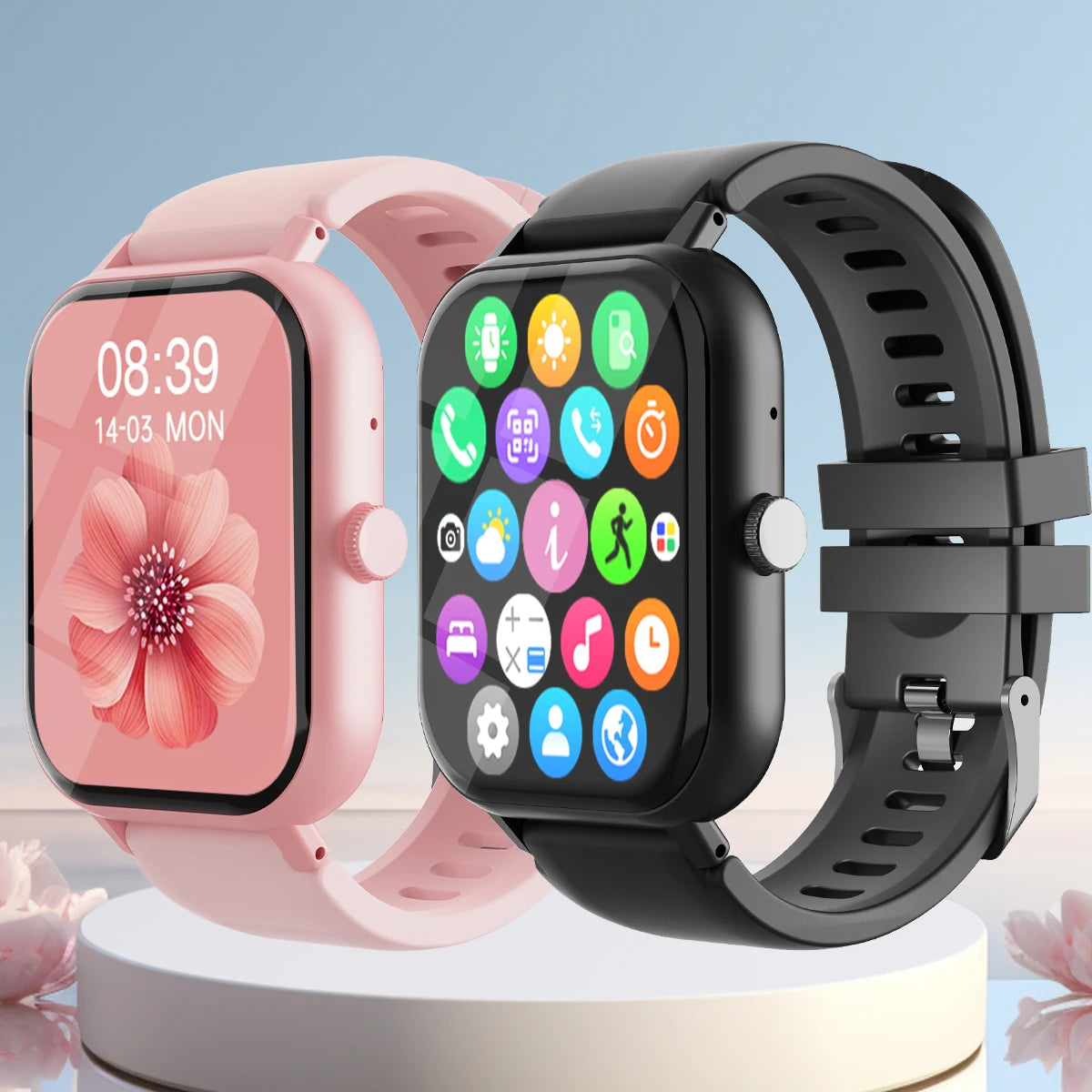 Bluetooth Call Smart Watch Full Touch Screen Sports Fitness Pedometer Smartwatch for Android iPhone