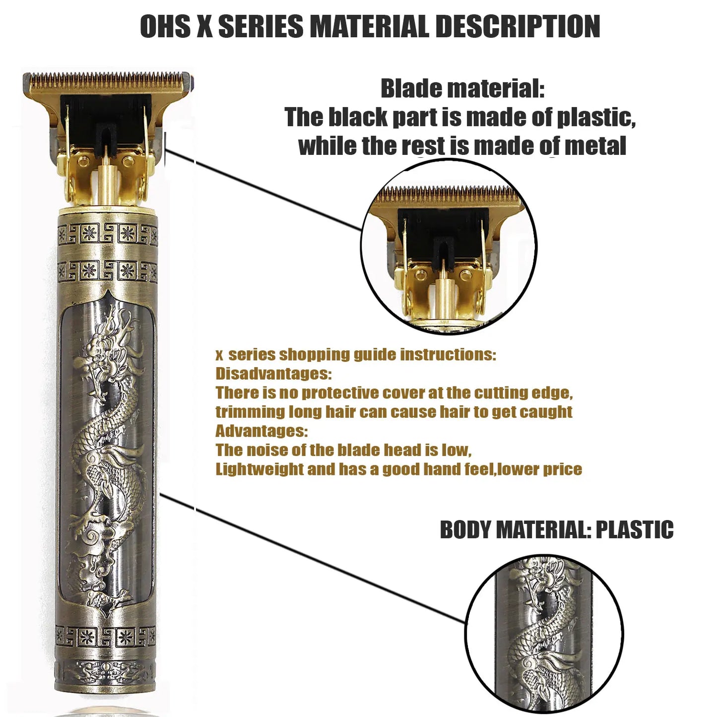 Repair Beard Shaving Body Hair Trimmer Clippers