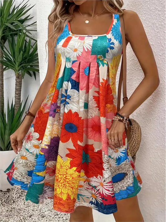 Sexy Sleeveless SummerThin Shoulder Strap Vacation Dress