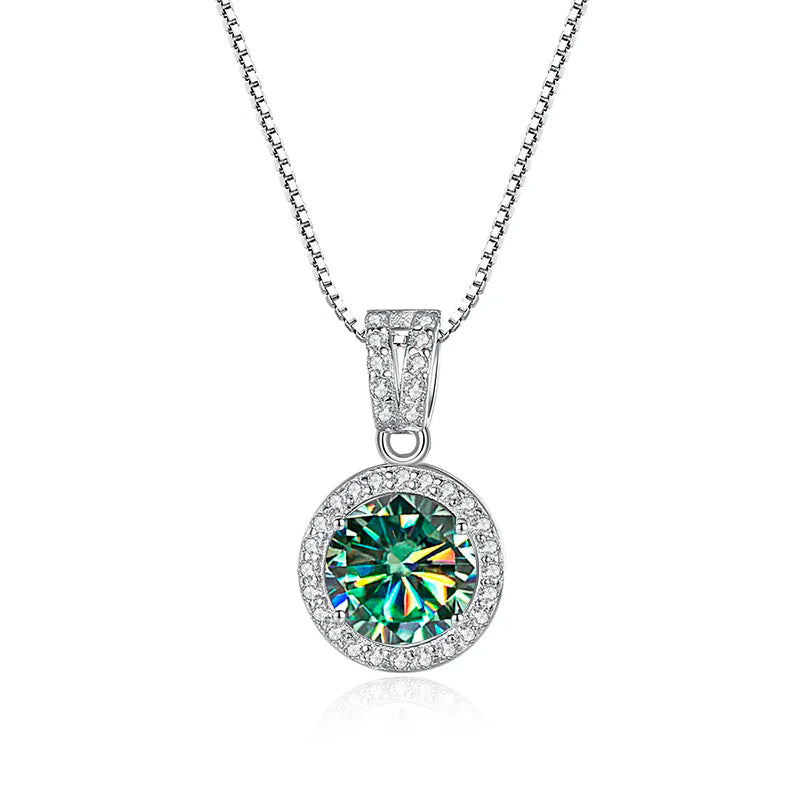 Moissanite Diamond Pendant Necklaces Luxury Chain