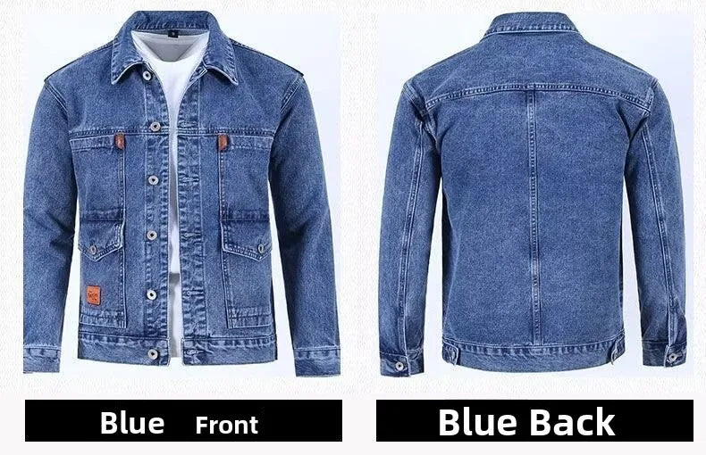 Denim Jacket Spring Autumn New Style High Street Multi Pocket