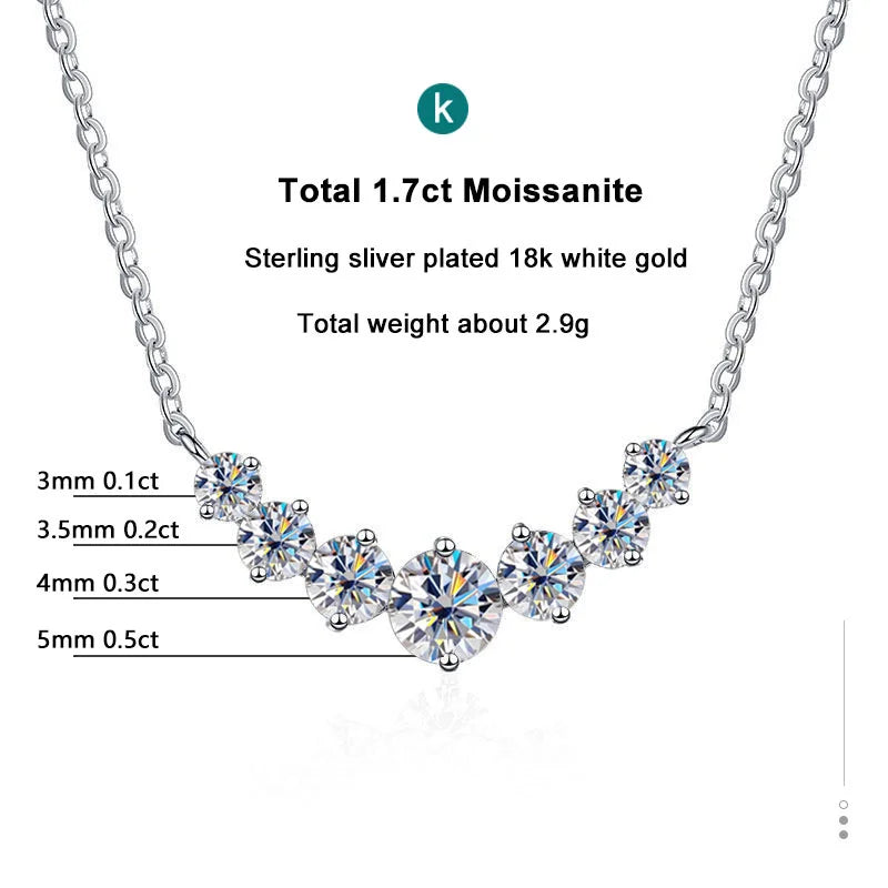 Sterling Sliver Plated 18k White Gold Necklace