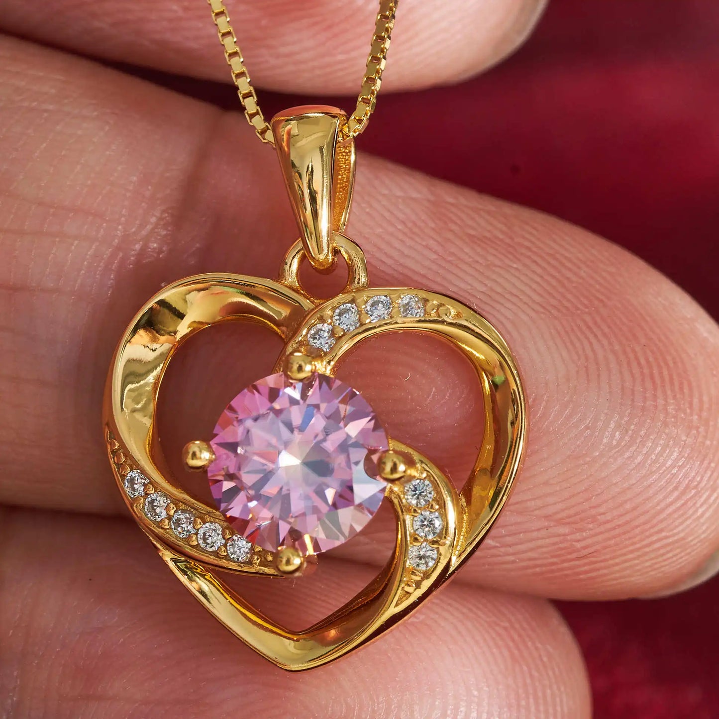 Gold Plated Classic Heart Pendant Necklace