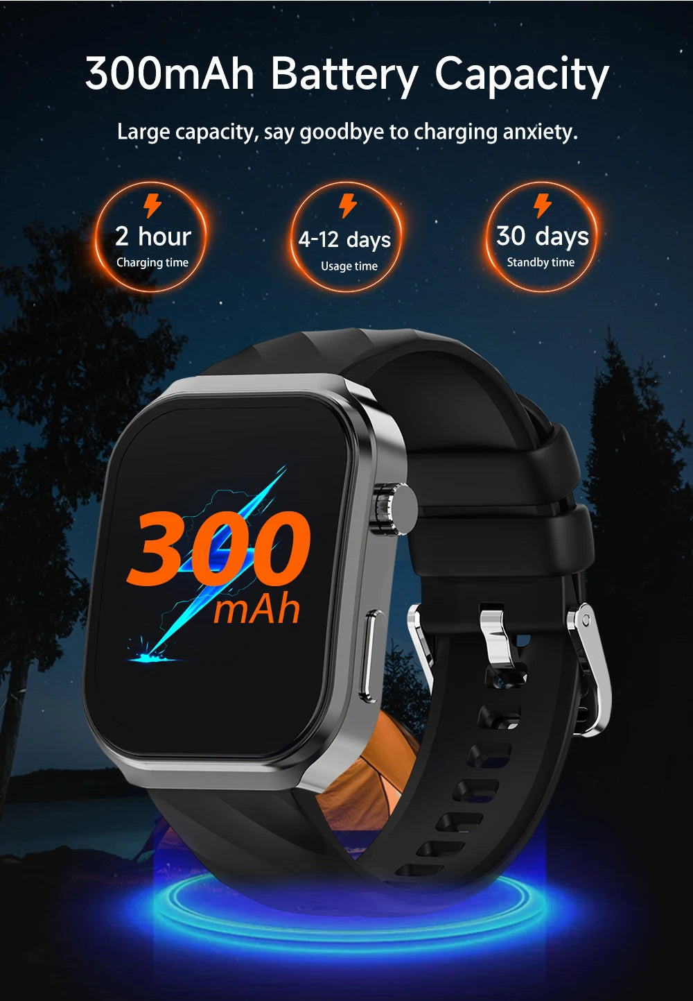 LIGE New AI Healthy Diagnosis Blood Lipids Uric Acid Smart Watch 2.2" Curved Screen Voice Bluetooth Call Health Smartwatch