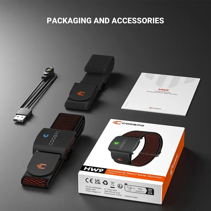 Heart Rate Monitor with HR Zones/Calories HRM Sensor for Fitness Cycling BLE5.0 ANT+ for Peloton,Zwift,Wahoo