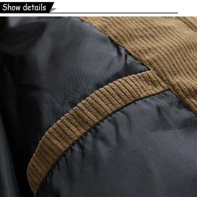 Winter  Outdoor Removable Hooded Windbreak Jacket  Warm Solid Jacket For Men