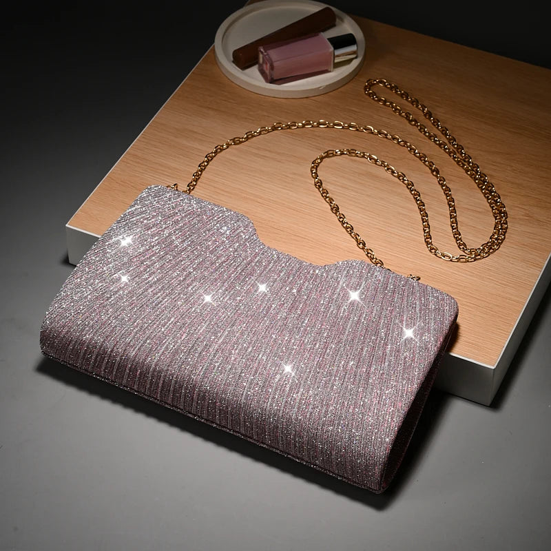 Light Luxury Pattern Chain shoulder Bag Simple And Versatile Handheld Underarm hand Bag women wedding party Evening gift Bag