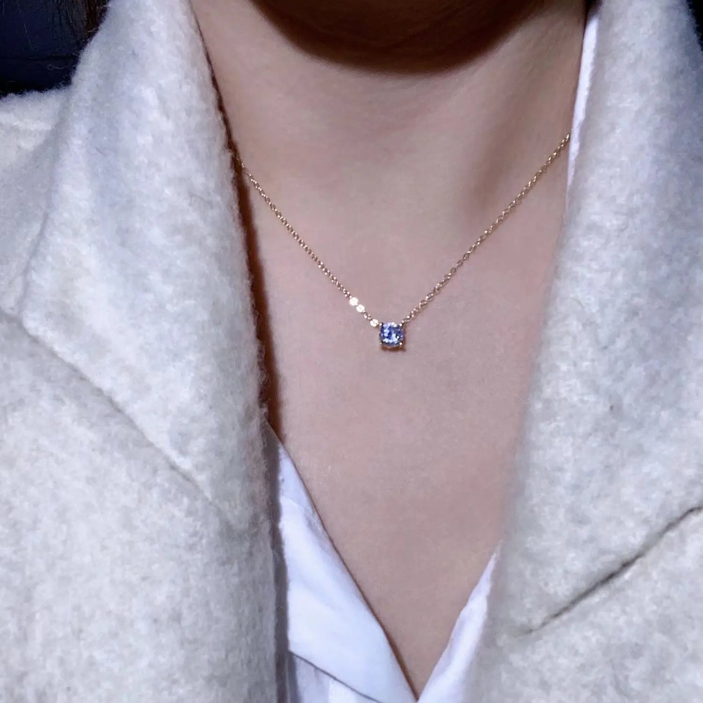 silver 18k gold pendant Multi-functional single necklace