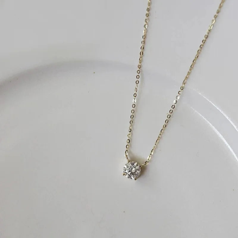 silver 18k gold pendant Multi-functional single necklace