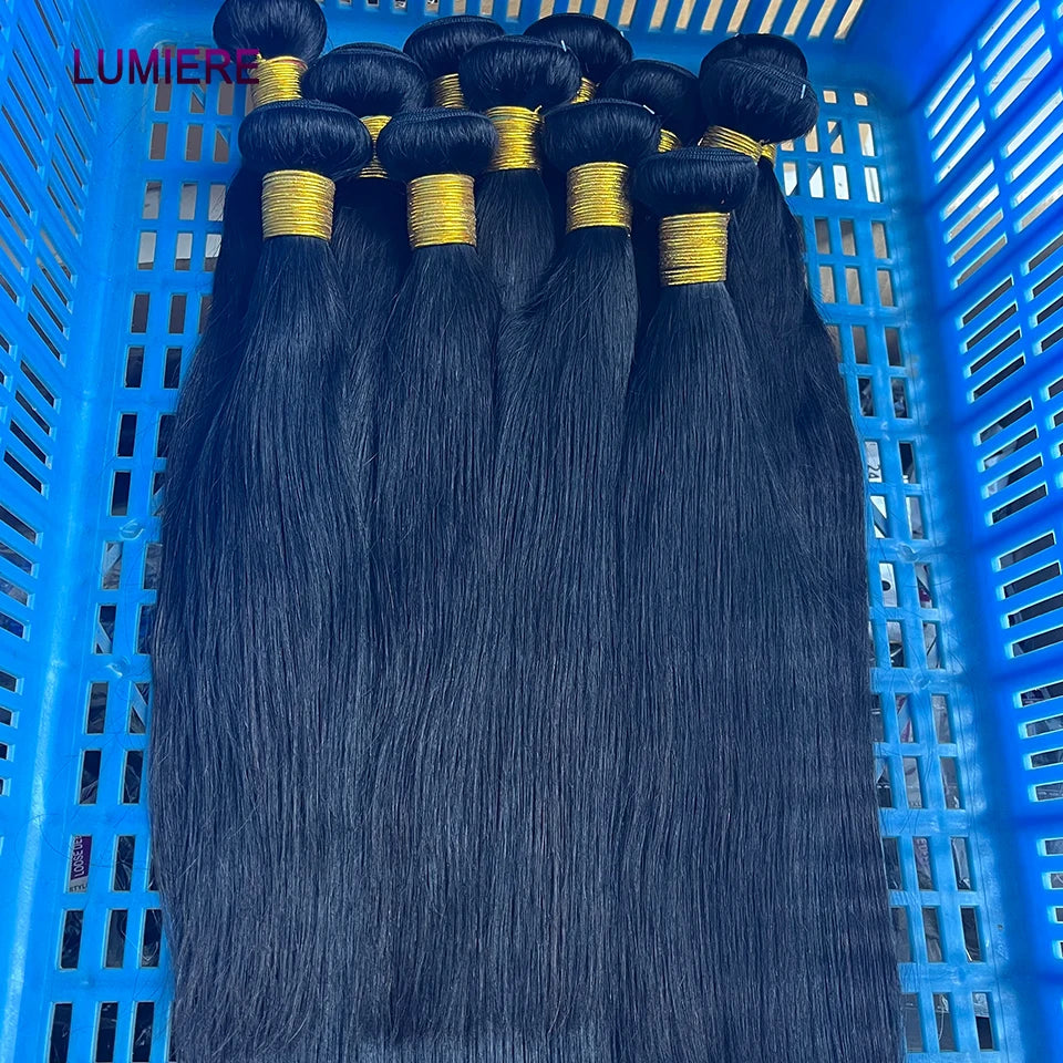 18A Double Drawn Bone Straight Human Hair Bundle 100% Virgin Human Hair Unprocessed Human Hair Extension