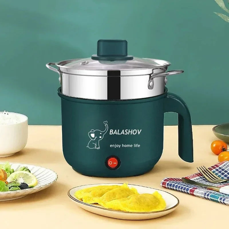 Mini Electric Cooker Non-stick Cooking 1-2 People Double Hot Pot steamer Hot Pot Multifunction Electric Cooker for Home 220V EU