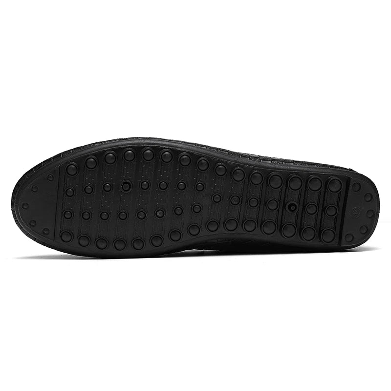 High Quality Men Loafers  Leather Shoes Slip on Flats Comfortable  Lightweight Walkingand  Driving Shoes