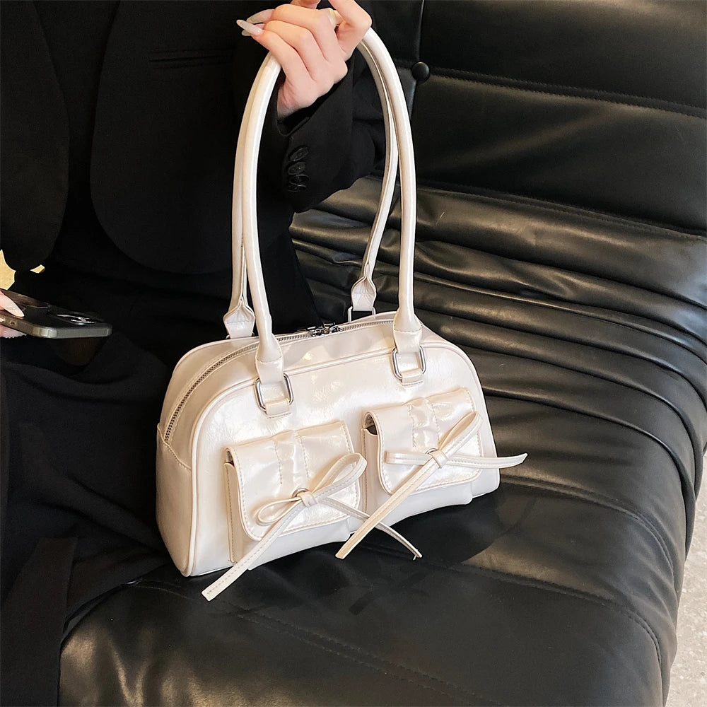 Shoulder Bags with  Big Capacity Commuter Mini Boston Underarm Luxury Designer Handbag