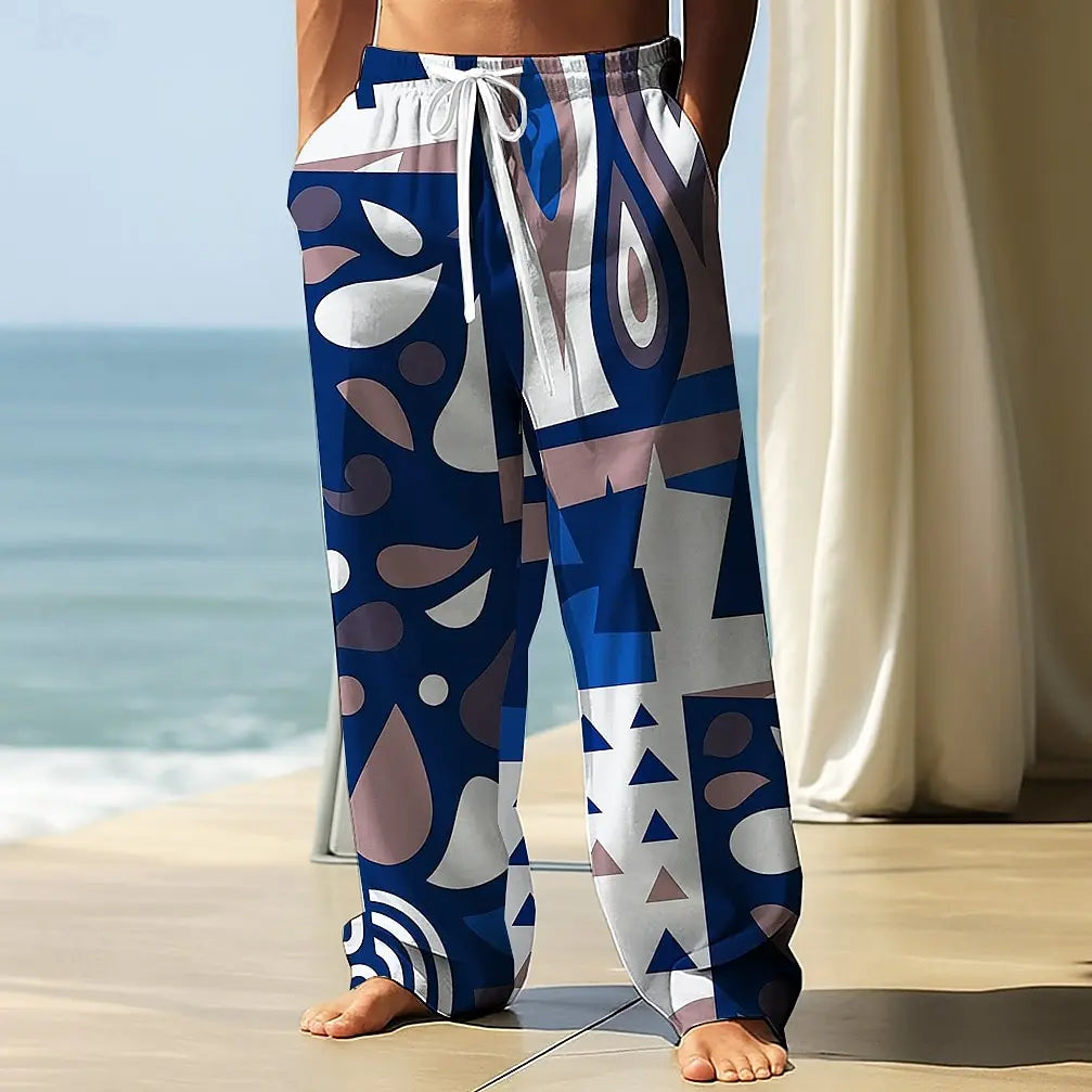 Trousers Baggy Pants Casual Pants Mid Waist Elastic Drawstring Waist Pants Streetwear