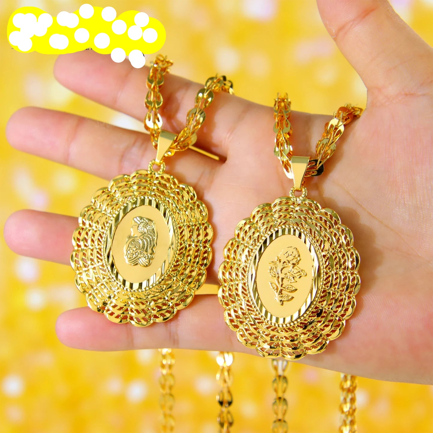 Necklace 21k Gold Plated Luxury Wedding Party set