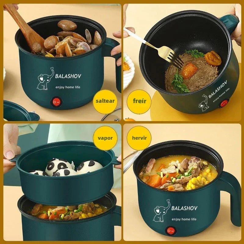 Mini Electric Cooker Non-stick Cooking 1-2 People Double Hot Pot steamer Hot Pot Multifunction Electric Cooker for Home 220V EU