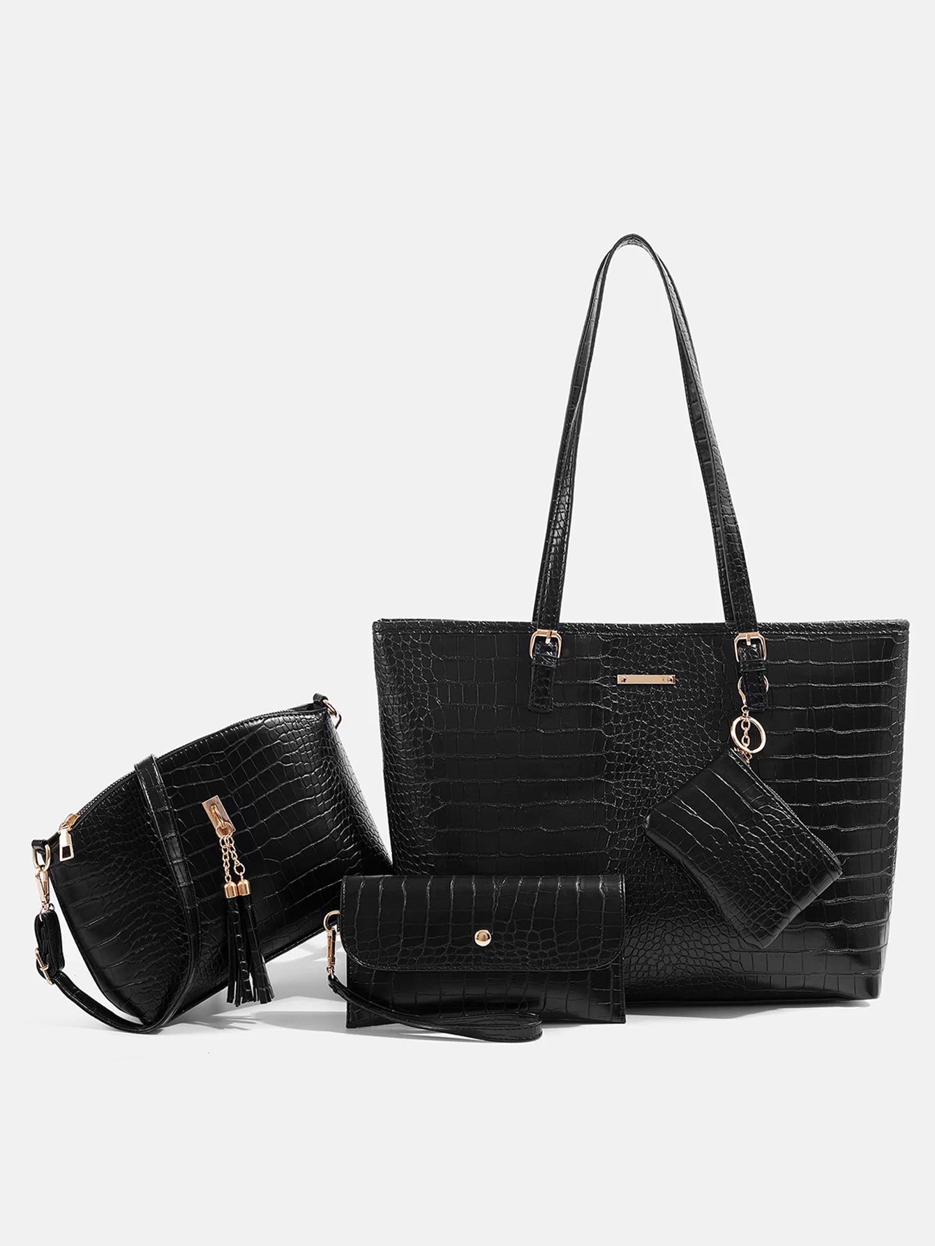 Crocodile Pattern  Large Capacity Four piece Set of Mother Bag