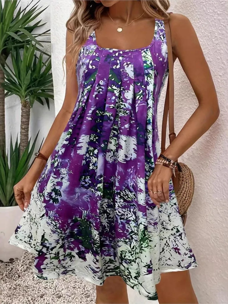 Sexy Sleeveless SummerThin Shoulder Strap Vacation Dress