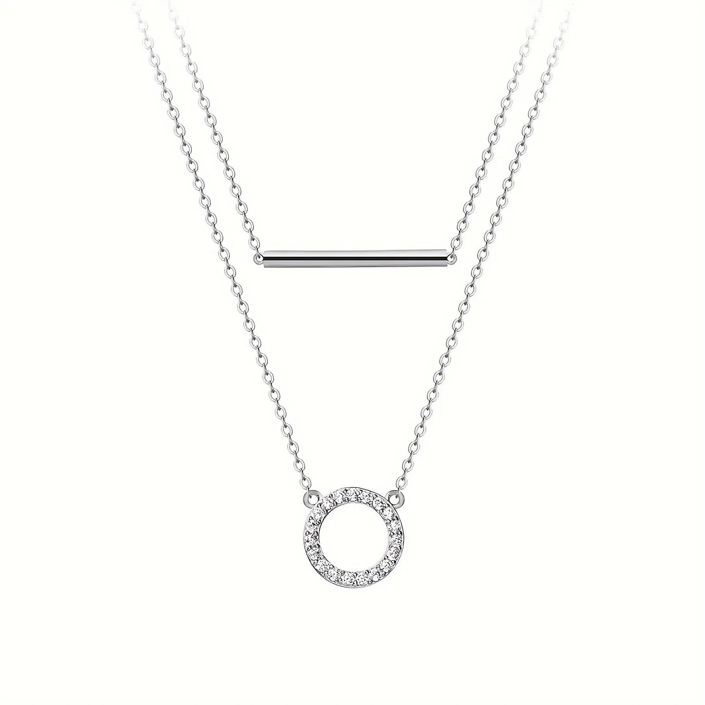 Pendant Necklace Double Layer Clavicle Chain