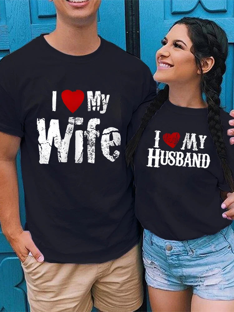 I Love My Wife I Love My Husband Matching T-Shirt Lover Birds