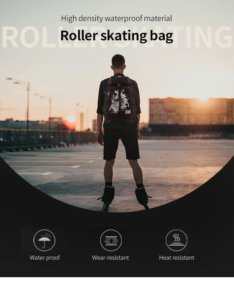 Fashion Outdoor Bags Unisex Professional Roller Skates Backpack