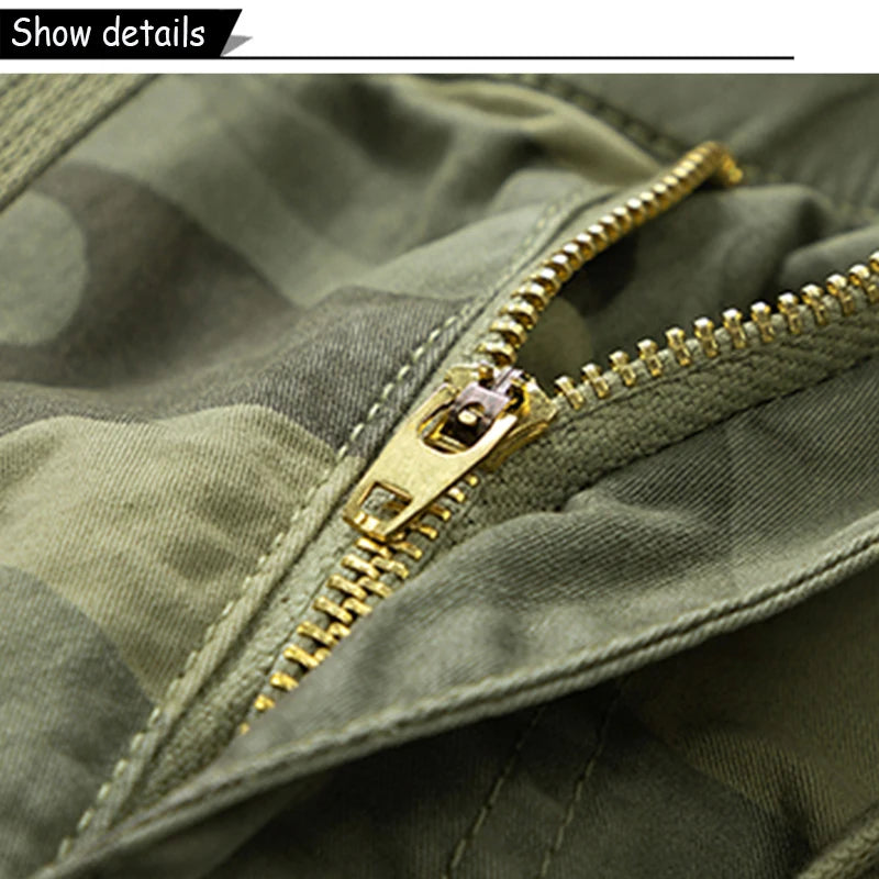 Outdoor Leisure Camouflage Comfortable Shorts For Men Elastic Waist Loose Straight High-Quality