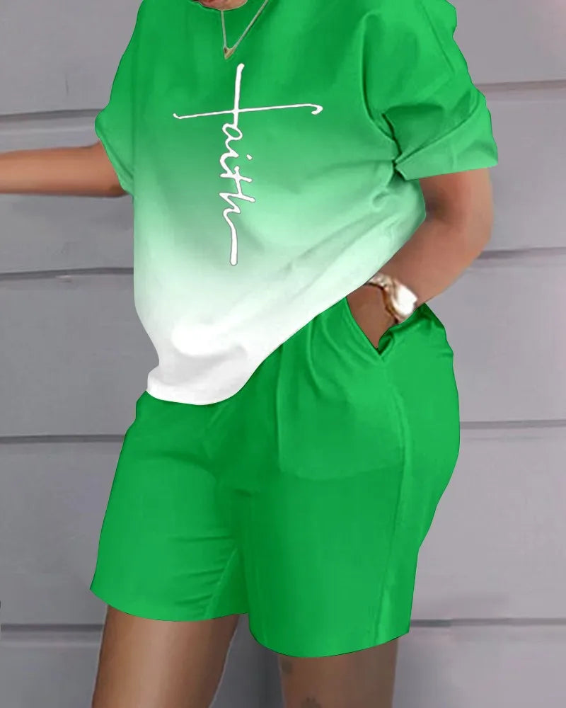 Sexy  T-shirt Blouses 2 Piece Sets Suit O-neck Backless Tops 2 Piece Sets