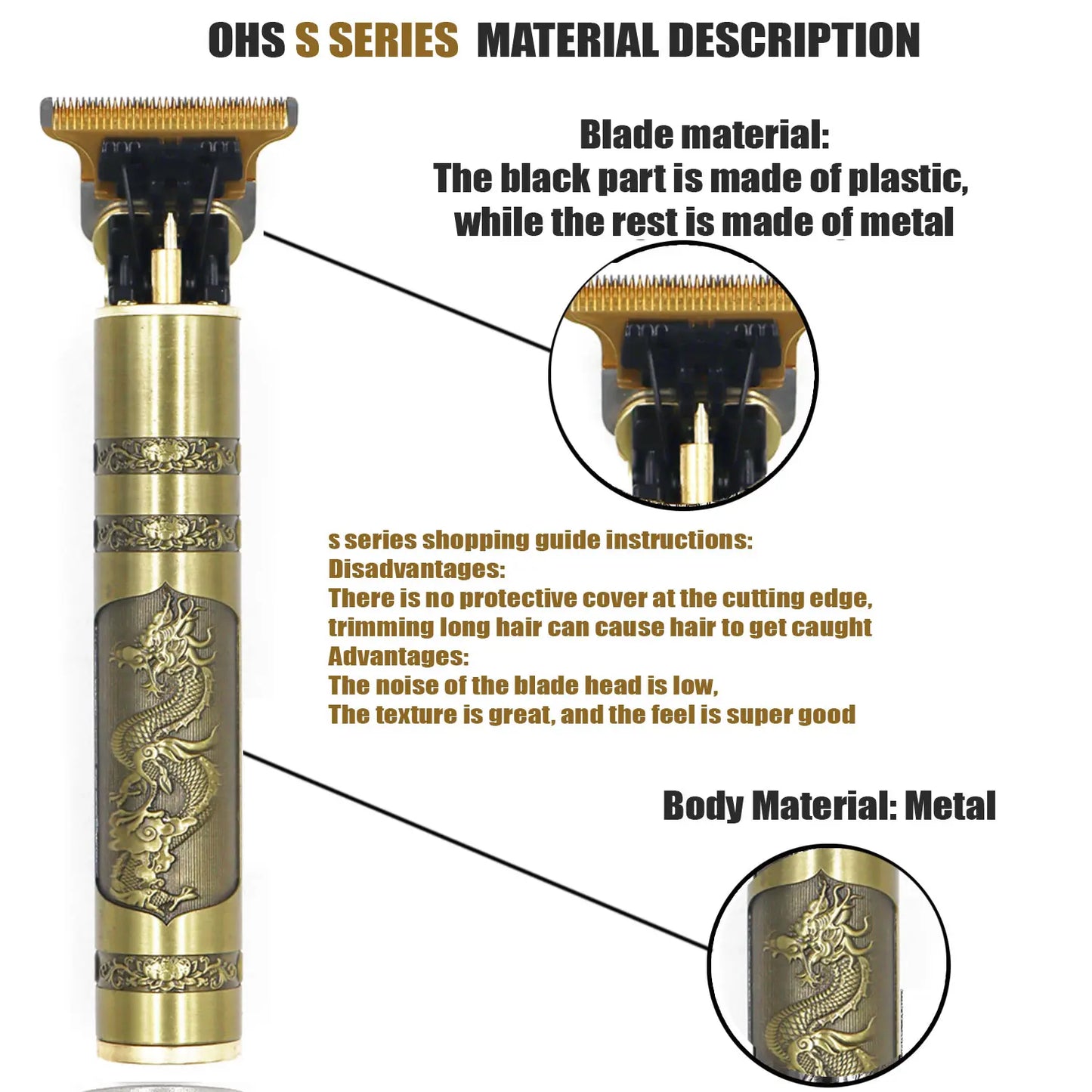 Repair Beard Shaving Body Hair Trimmer Clippers