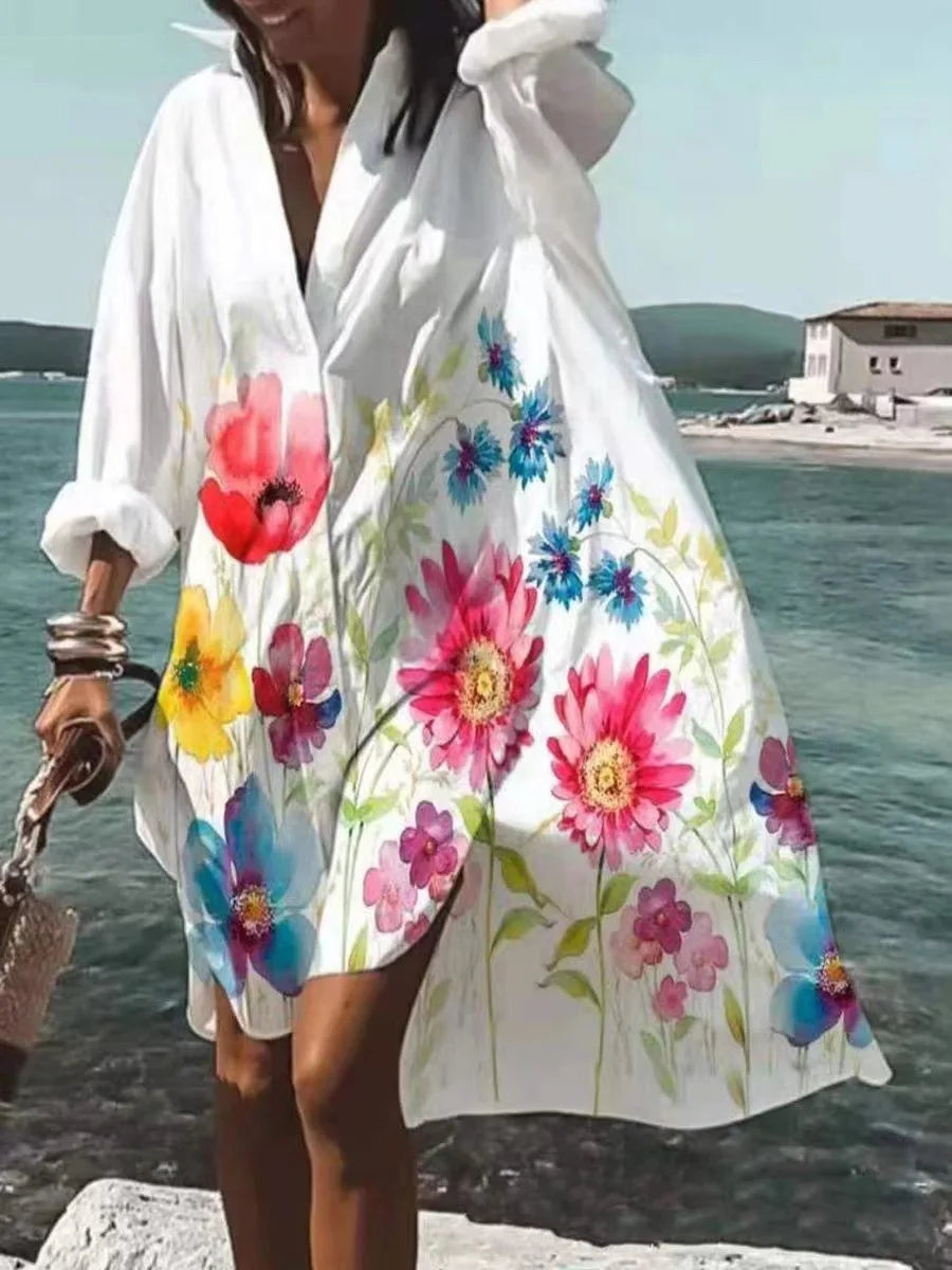 Plus size loose skirt casual comfortable and fashionable vacational  dress